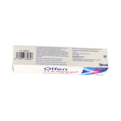 Comprar OLFEN 11,6 MG/G GEL CUTANEO 1 TUBO 60 G al mejor precio en NuestraFarma, tu farmacia online