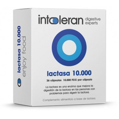 Comprar INTOLERAN LACTASA 10000 36 CAPSULAS al mejor precio en NuestraFarma, tu farmacia online