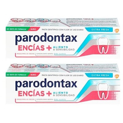 Comprar PARODONTAX ENCIAS + ALIENTO & SENSIBILIDAD EXTRA FRESH 2 X 75 ML al mejor precio en NuestraFarma, tu farmacia online