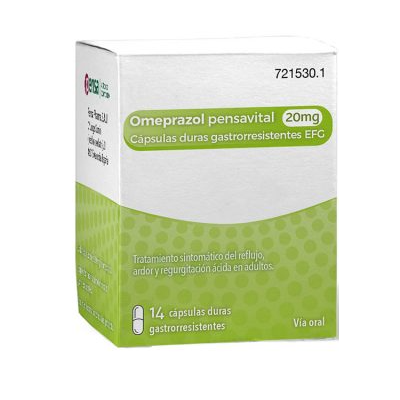 Comprar OMEPRAZOL PENSAVITAL EFG 20 MG 14 CAPSULAS GASTRORRESISTENTES al mejor precio en NuestraFarma, tu farmacia online