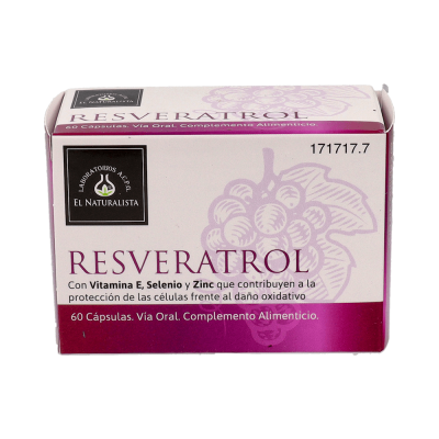 Comprar EL NATURALISTA RESVERATROL 60 CAPSULAS al mejor precio en NuestraFarma, tu farmacia online