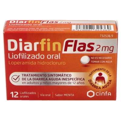 Comprar DIARFIN FLAS 2 MG 12 LIOFILIZADOS ORALES al mejor precio en NuestraFarma, tu farmacia online