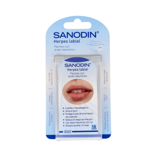 SANODIN HERPES LABIAL CON ACIDO HIALURONICO 15 PARCHES