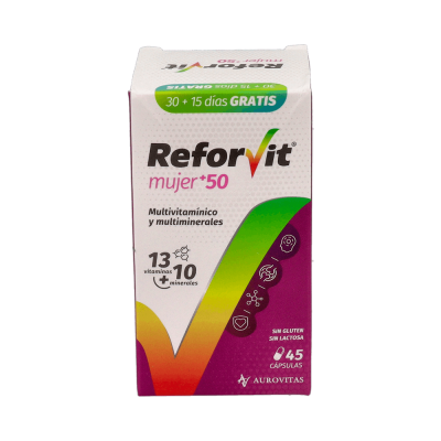 Comprar REFORVIT MUJER +50 45 CAPSULAS al mejor precio en NuestraFarma, tu farmacia online