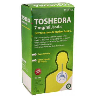 Comprar TOSHEDRA 7 MG/ML JARABE 150 ML al mejor precio en NuestraFarma, tu farmacia online