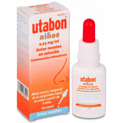 Comprar UTABON NIÑOS 0,25 MG/ML GOTAS NASALES EN SOLUCION 1 FRASCO 15 ML al mejor precio en NuestraFarma, tu farmacia online