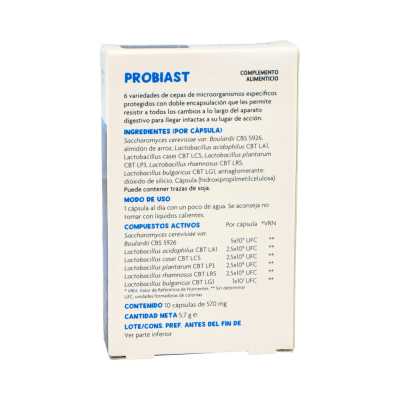 Comprar PHARMASOR PROBIAST 10 CAPSULAS al mejor precio en NuestraFarma, tu farmacia online