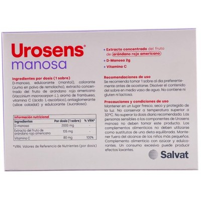 Comprar UROSENS MANOSA 30 SOBRES al mejor precio en NuestraFarma, tu farmacia online