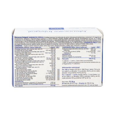 Comprar MENOCARE INTEGRAL 30 CAPSULAS+30 PERLAS al mejor precio en NuestraFarma, tu farmacia online