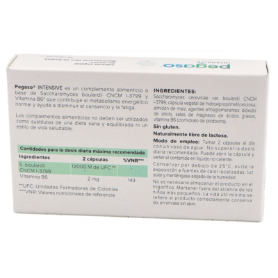 Comprar PEGASO INTENSIVE 14 CAPSULAS al mejor precio en NuestraFarma, tu farmacia online