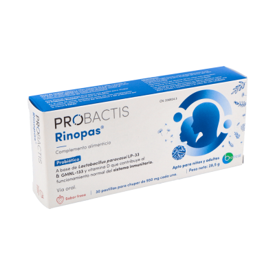 Comprar PROBACTIS RINOPAS 30 PASTILLAS PARA CHUPAR al mejor precio en NuestraFarma, tu farmacia online