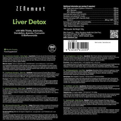 Comprar ZENEMENT DETOX HIGADO 180 CAPSULAS al mejor precio en NuestraFarma, tu farmacia online
