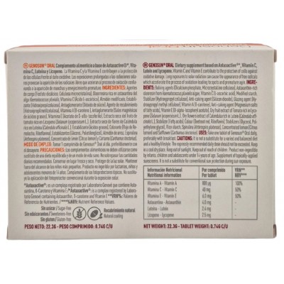 Comprar GENOSUN ORAL 30 COMPRIMIDOS al mejor precio en NuestraFarma, tu farmacia online