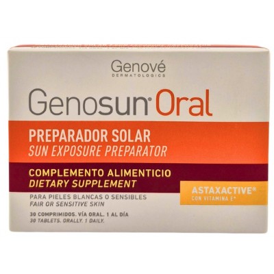 Comprar GENOSUN ORAL 30 COMPRIMIDOS al mejor precio en NuestraFarma, tu farmacia online
