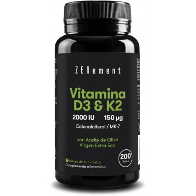 Comprar ZENEMENT VITAMINA D3 + K2 200 SOFTGELS al mejor precio en NuestraFarma, tu farmacia online