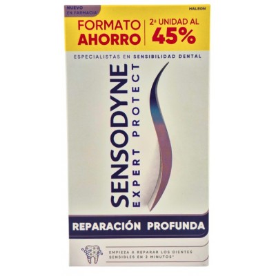 Comprar SENSODYNE DUPLO EXPERT PROTECT REPARACION PROFUNDA 2X75 ML al mejor precio en NuestraFarma, tu farmacia online