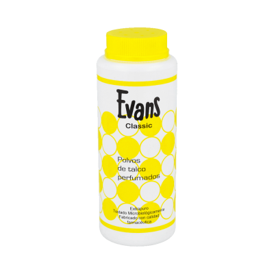 Comprar EVANS CLASSIC POLVOS DE TALCO PERFUMADOS 125 G al mejor precio en NuestraFarma, tu farmacia online