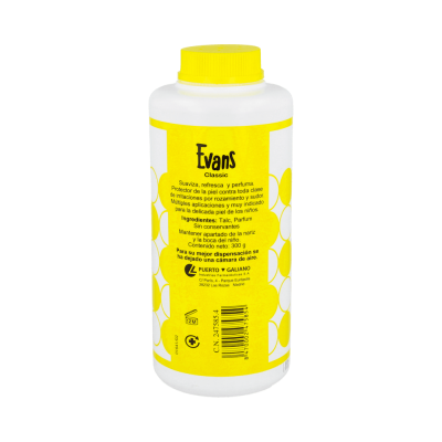 Comprar EVANS CLASSIC POLVOS DE TALCO PERFUMADOS 300 G al mejor precio en NuestraFarma, tu farmacia online