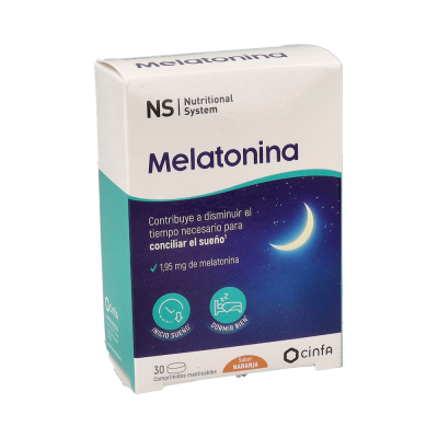 Comprar NS MELATONINA 1,95 MG 30 COMPRIMIDOS MASTICABLES SABOR NARANJA al mejor precio en NuestraFarma, tu farmacia online