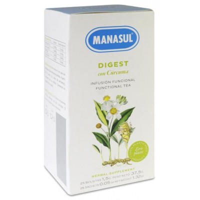 Comprar MANASUL DIGEST CURCUMA 25 BOLSITAS al mejor precio en NuestraFarma, tu farmacia online