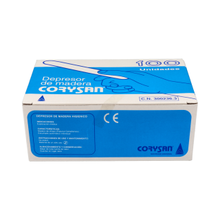 CORYSAN DEPRESORES DE MADERA 100 UNIDADES