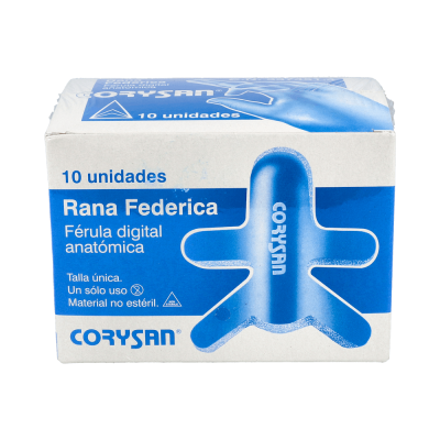 Comprar CORYSAN FERULA DIGITAL ANATOMICA RANA FEDERICA 10 UNIDADES al mejor precio en NuestraFarma, tu farmacia online