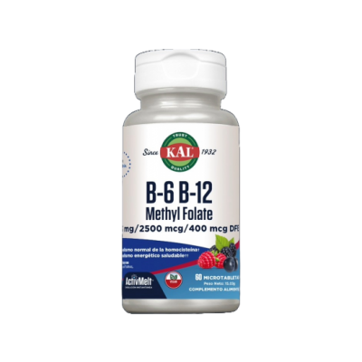 Comprar KAL B6 B12 METIL FOLATO (HOMOCISTEINA) 60 MICROTABLETAS al mejor precio en NuestraFarma, tu farmacia online