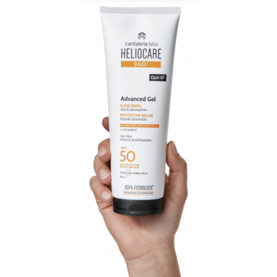 Comprar HELIOCARE 360º ADVANCED GEL PROTECTOR SOLAR SPF 50 250 ML al mejor precio en NuestraFarma, tu farmacia online
