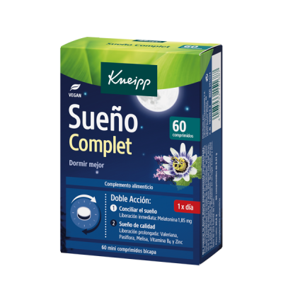 Comprar KNEIPP SUEÑO COMPLET 60 COMPRIMIDOS al mejor precio en NuestraFarma, tu farmacia online