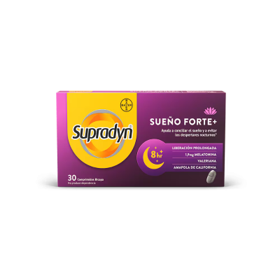Comprar SUPRADYN SUEÑO FORTE+ 30 COMPRIMIDOS al mejor precio en NuestraFarma, tu farmacia online
