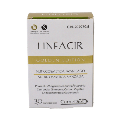 Comprar CUMEDIET LINFACIR GOLDEN EDITION 30 COMPRIMIDOS al mejor precio en NuestraFarma, tu farmacia online