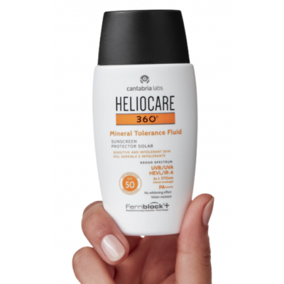 Comprar HELIOCARE 360º MINERAL TOLERANCE FLUID SPF 50 50 ML al mejor precio en NuestraFarma, tu farmacia online