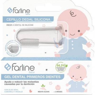 Comprar FARLINE GEL DENTAL PRIMEROS DIENTES 50 ML + DEDAL DE SILICONA al mejor precio en NuestraFarma, tu farmacia online