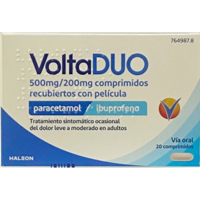Comprar VOLTADUO 500 mg/200 mg 20 COMPRIMIDOS RECUBIERTOS al mejor precio en NuestraFarma, tu farmacia online