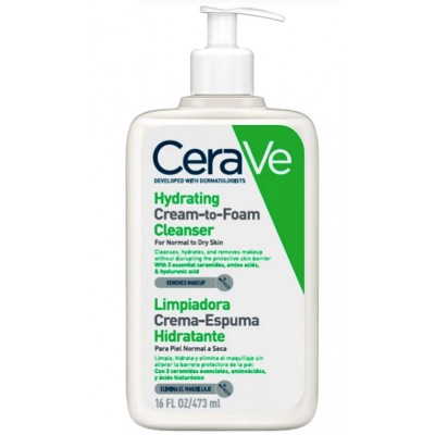 Comprar CERAVE LIMPIADORA CREMA-ESPUMA HIDRATANTE 473 ML al mejor precio en NuestraFarma, tu farmacia online