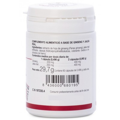 Comprar ANA MARIA LAJUSTICIA GINSENG CON JALEA REAL 60 CAPSULAS al mejor precio en NuestraFarma, tu farmacia online
