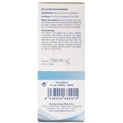Comprar ANA MARIA LAJUSTICIA ACEITE DE MAGNESIO 150 ML al mejor precio en NuestraFarma, tu farmacia online