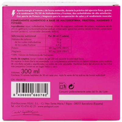 Comprar ANA MARIA LAJUSTICIA GLUCOMAG 70/30 GEL SABOR LIMON AMLSPORT 10 SOBRES al mejor precio en NuestraFarma, tu farmacia online