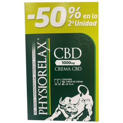 Comprar PHYSIORELAX CBD 1000 MG DUPLO CREMA DE MASAJE 75 ML al mejor precio en NuestraFarma, tu farmacia online