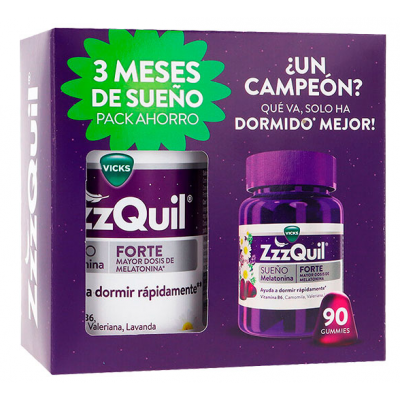 Comprar ZZZQUIL FORTE PACK 90 GUMMIES al mejor precio en NuestraFarma, tu farmacia online
