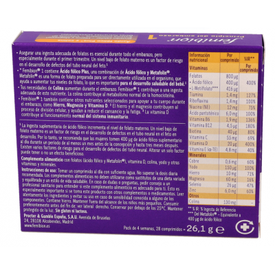 Comprar FEMIBION 1 28 COMPRIMIDOS al mejor precio en NuestraFarma, tu farmacia online