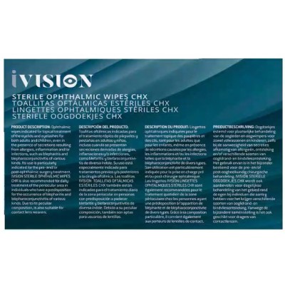 Comprar IVISION TOALLITAS OFTALMICAS ESTERILES CHX 20 UNIDADES al mejor precio en NuestraFarma, tu farmacia online