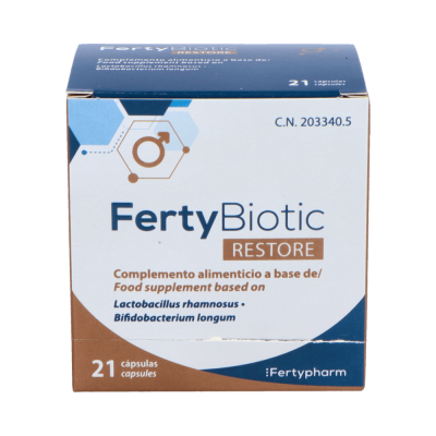 Comprar FERTYBIOTIC RESTORE 21 CAPSULAS al mejor precio en NuestraFarma, tu farmacia online