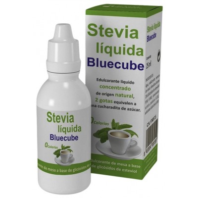 Comprar STEVIA LIQUIDA GOTAS BLUECUBE EDULCORANTE 25 ML al mejor precio en NuestraFarma, tu farmacia online