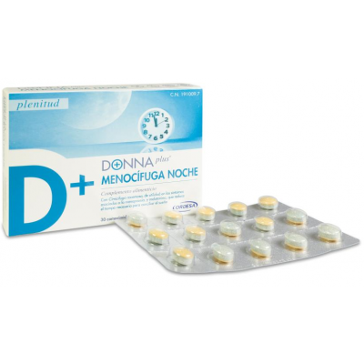 Comprar DONNAPLUS MENOCIFUGA NOCHE 30 COMPRIMIDOS al mejor precio en NuestraFarma, tu farmacia online