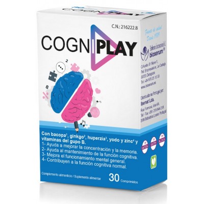 Comprar COGNIPLAY 30 COMPRIMIDOS al mejor precio en NuestraFarma, tu farmacia online
