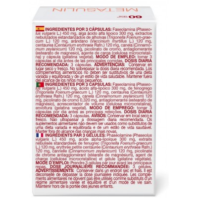 Comprar METASULIN 60 CÁPSULAS al mejor precio en NuestraFarma, tu farmacia online