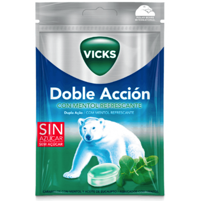 Comprar VICKS CARAMELOS DOBLE ACCION CON MENTOL REFRESCANTE 72 G al mejor precio en NuestraFarma, tu farmacia online