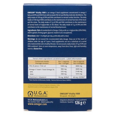 Comprar OMEGOR VITALITY 1000 90 CÁPSULAS al mejor precio en NuestraFarma, tu farmacia online