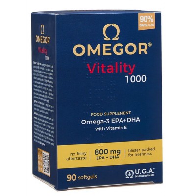 Comprar OMEGOR VITALITY 1000 90 CÁPSULAS al mejor precio en NuestraFarma, tu farmacia online